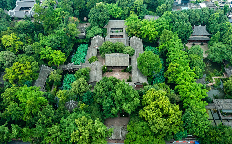 这是2022年6月22日拍摄的四川眉山三苏祠（无人机照片）。新华社记者 沈伯韩 摄.jpeg
